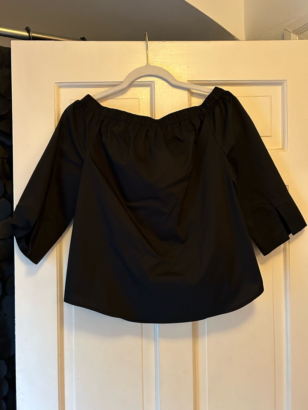 New York & Company Black Off-Shoulder Blouse